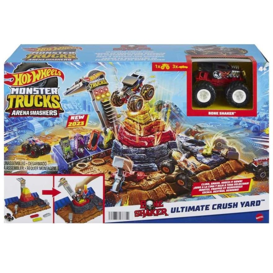 Hot Wheels Monster Trucks: Arena Smashers - Ultimate Crush Yard - Juguetería Don Bola