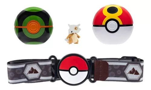 🎮 Pokémon Clip 'N' Go: Cinturón con Pokébolas y Figura de Cubone ⚡ - Juguetería Don Bola