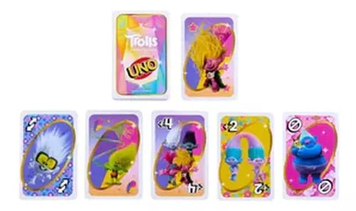 🎉 Juego de Cartas UNO Trolls - Diversión y Aventura para Todos 🃏🌟 - Juguetería Don Bola