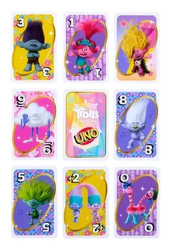 🎉 Juego de Cartas UNO Trolls - Diversión y Aventura para Todos 🃏🌟 - Juguetería Don Bola